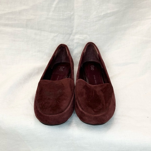 Gap Women's Burgundy/Wine Genuine Suede Leather Slip on Loafer - Picture 3 of 12
